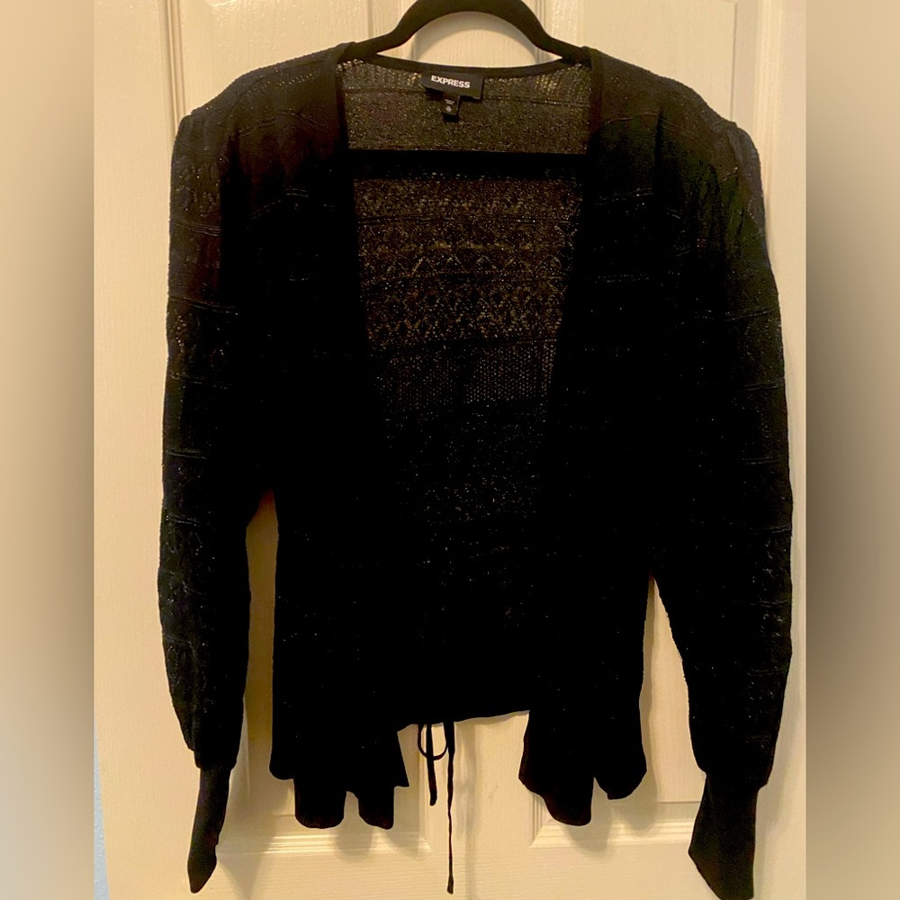 Express Glitter Black Cardigan
